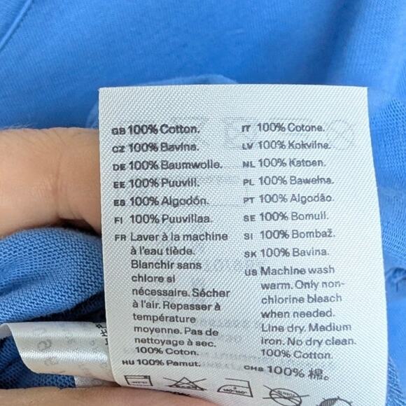 Arket Blue Short Sleeve Round Neck Cotton Jersey T-shirt, size M - Picture 7 of 8